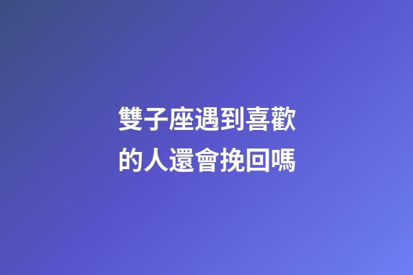 雙子座遇到喜歡的人還會挽回嗎-第1張-星座運勢-玄機派