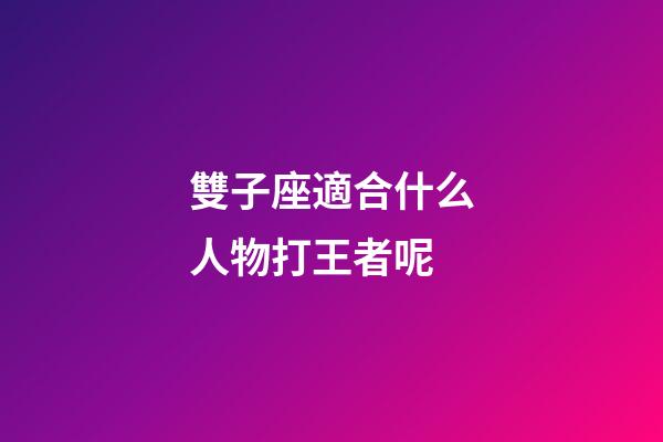雙子座適合什么人物打王者呢-第1張-星座運勢-玄機派