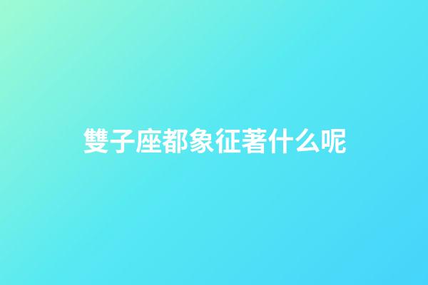 雙子座都象征著什么呢-第1張-星座運(yùn)勢(shì)-玄機(jī)派