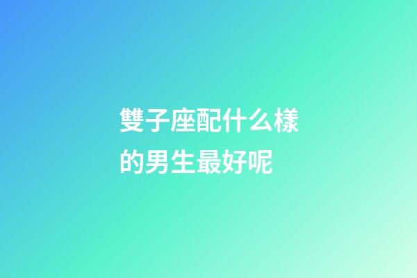 雙子座配什么樣的男生最好呢-第1張-星座運勢-玄機派