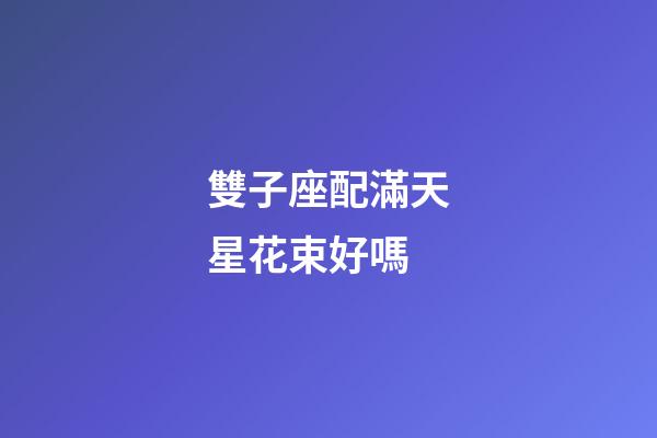 雙子座配滿天星花束好嗎