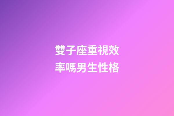 雙子座重視效率嗎男生性格-第1張-星座運勢-玄機派