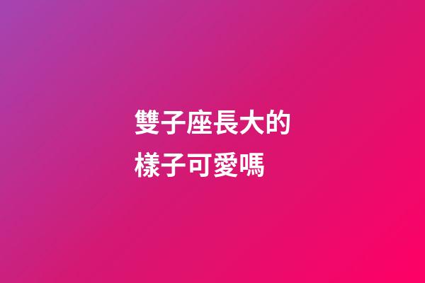 雙子座長大的樣子可愛嗎-第1張-星座運勢-玄機派