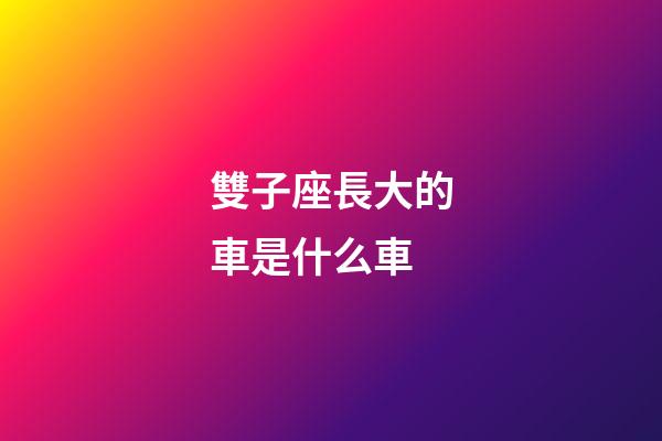 雙子座長大的車是什么車-第1張-星座運勢-玄機派