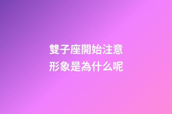 雙子座開始注意形象是為什么呢-第1張-星座運勢-玄機派