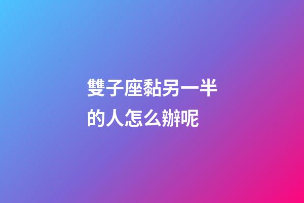 雙子座黏另一半的人怎么辦呢-第1張-星座運勢-玄機派