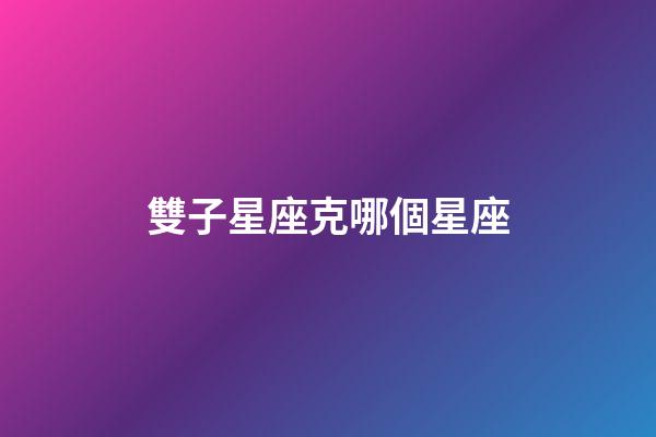 雙子星座克哪個星座-第1張-星座運勢-玄機派