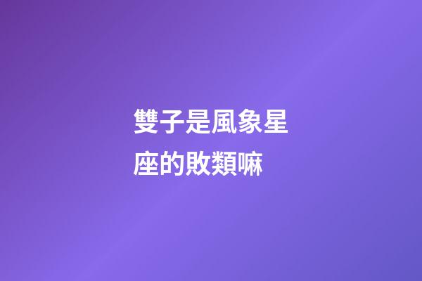 雙子是風象星座的敗類嘛-第1張-星座運勢-玄機派