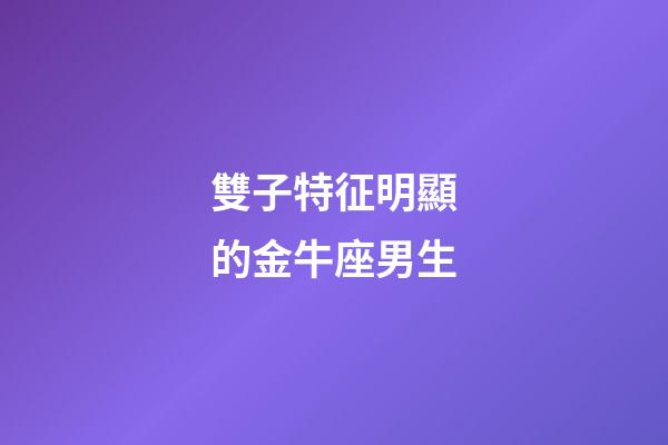 雙子特征明顯的金牛座男生-第1張-星座運勢-玄機派