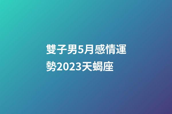 雙子男5月感情運勢2023天蝎座-第1張-星座運勢-玄機派