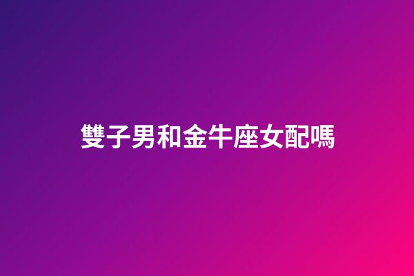 雙子男和金牛座女配嗎-第1張-星座運勢-玄機派