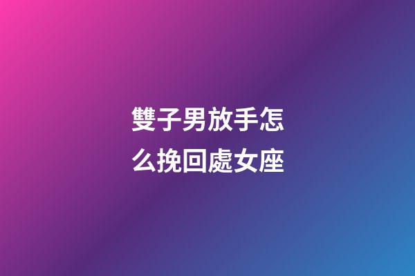 雙子男放手怎么挽回處女座-第1張-星座運勢-玄機派