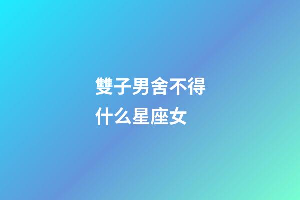 雙子男舍不得什么星座女-第1張-星座運勢-玄機派