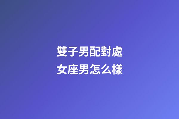 雙子男配對處女座男怎么樣-第1張-星座運勢-玄機派