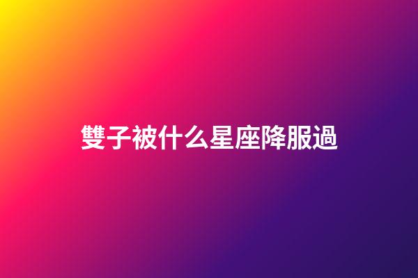雙子被什么星座降服過-第1張-星座運勢-玄機派