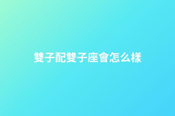 雙子配雙子座會怎么樣-第1張-星座運勢-玄機派