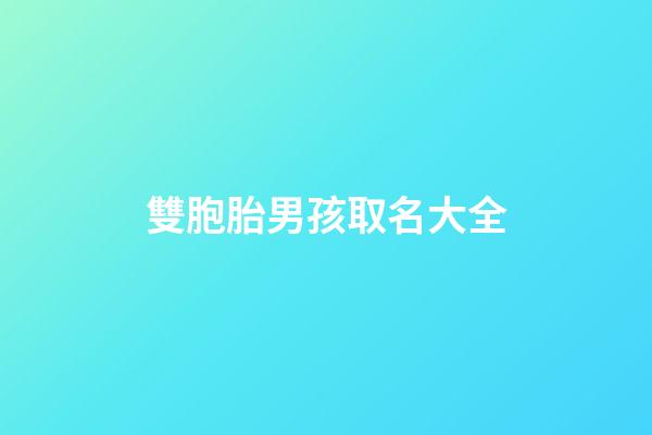 雙胞胎男孩取名大全(雙胞胎男孩取名大全免費)-第1張-男孩起名-玄機派