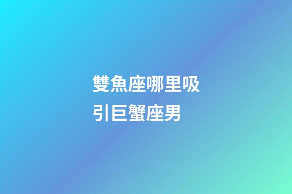 雙魚座哪里吸引巨蟹座男-第1張-星座運勢-玄機(jī)派