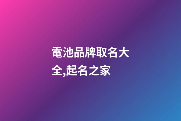 電池品牌取名大全,起名之家-第1張-商標(biāo)起名-玄機(jī)派