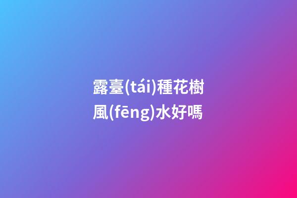 露臺(tái)種花樹風(fēng)水好嗎