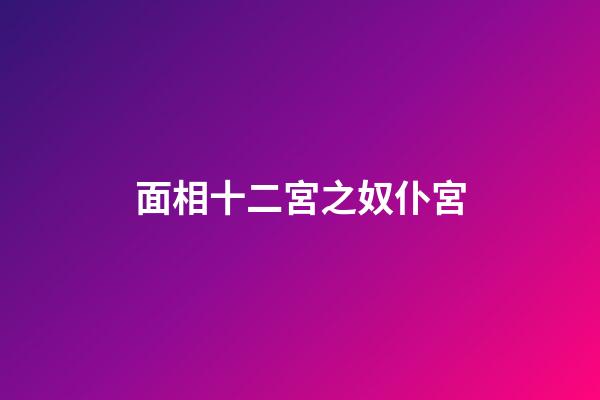 面相十二宮之奴仆宮