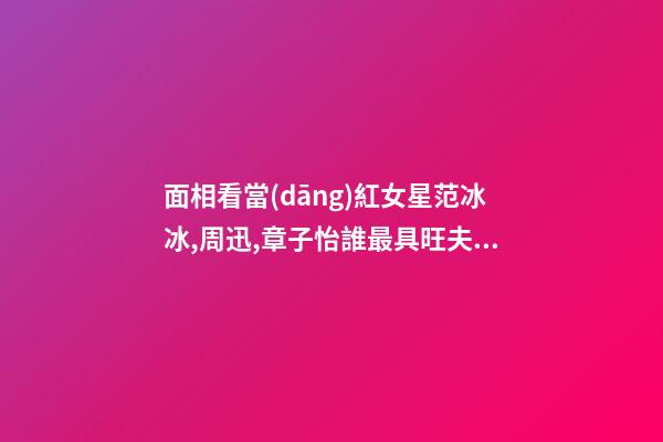 面相看當(dāng)紅女星范冰冰,周迅,章子怡誰最具旺夫運(yùn)