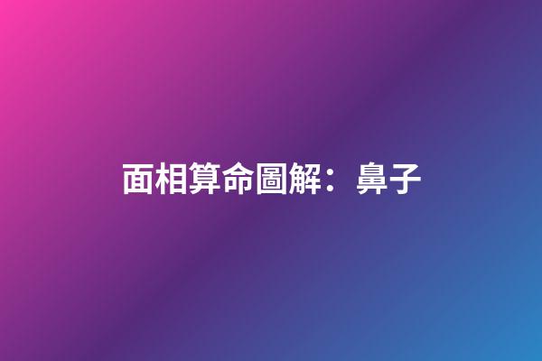 面相算命圖解：鼻子