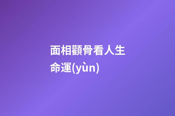 面相顴骨看人生命運(yùn)