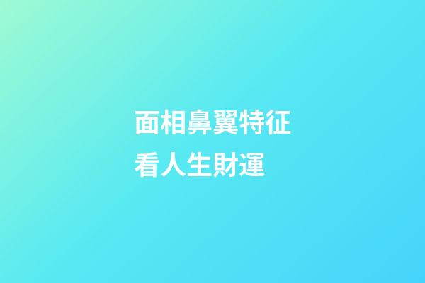 面相鼻翼特征看人生財運