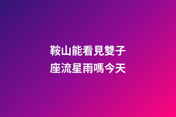 鞍山能看見雙子座流星雨嗎今天-第1張-星座運勢-玄機派