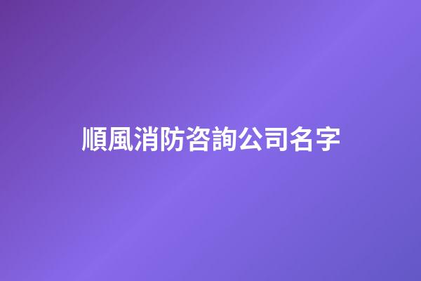 順風消防咨詢公司名字-第1張-公司起名-玄機派
