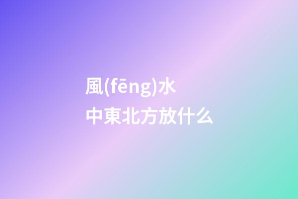 風(fēng)水中東北方放什么