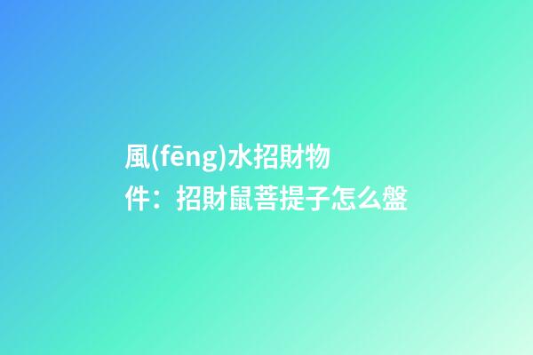 風(fēng)水招財物件：招財鼠菩提子怎么盤