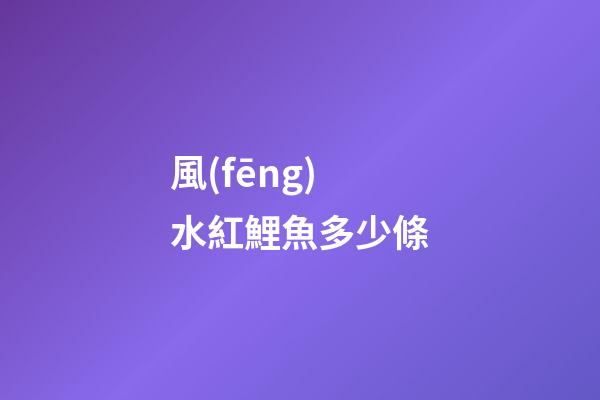 風(fēng)水紅鯉魚多少條
