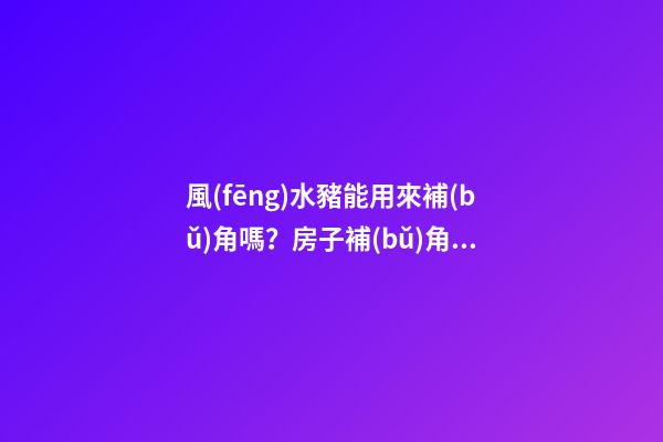 風(fēng)水豬能用來補(bǔ)角嗎？房子補(bǔ)角方法有哪些？