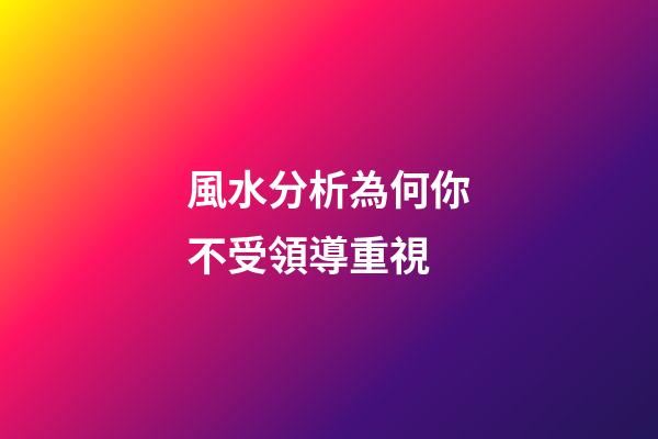 風水分析為何你不受領導重視