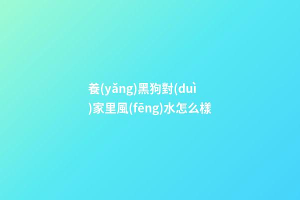 養(yǎng)黑狗對(duì)家里風(fēng)水怎么樣
