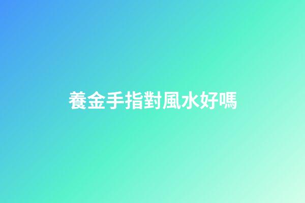 養金手指對風水好嗎