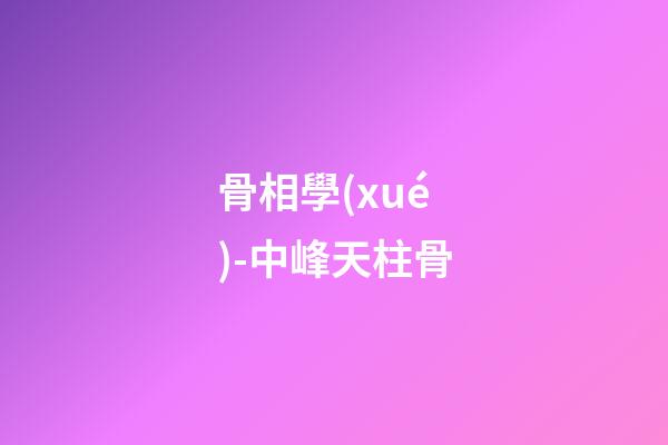 骨相學(xué)-中峰天柱骨
