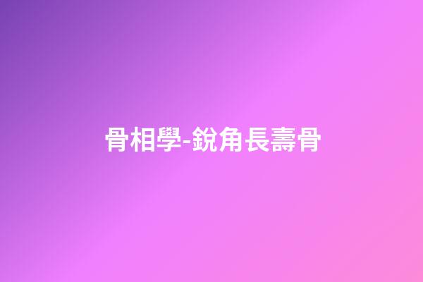 骨相學-銳角長壽骨