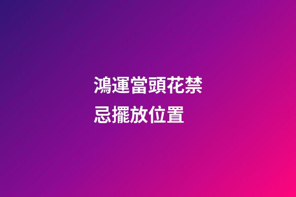 鴻運當頭花禁忌擺放位置