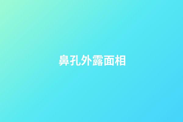 鼻孔外露面相