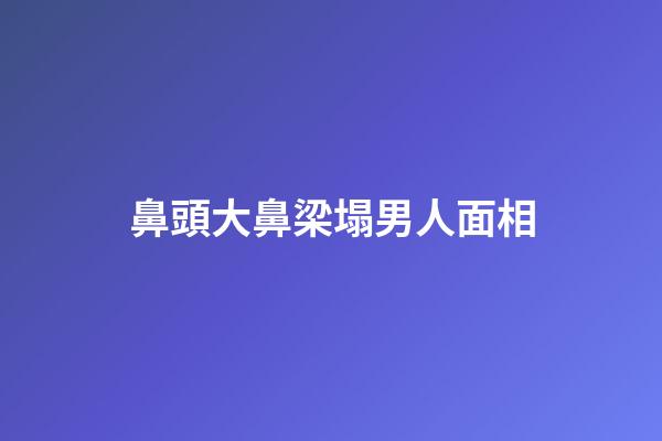 鼻頭大鼻梁塌男人面相