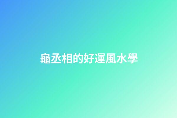 龜丞相的好運風水學